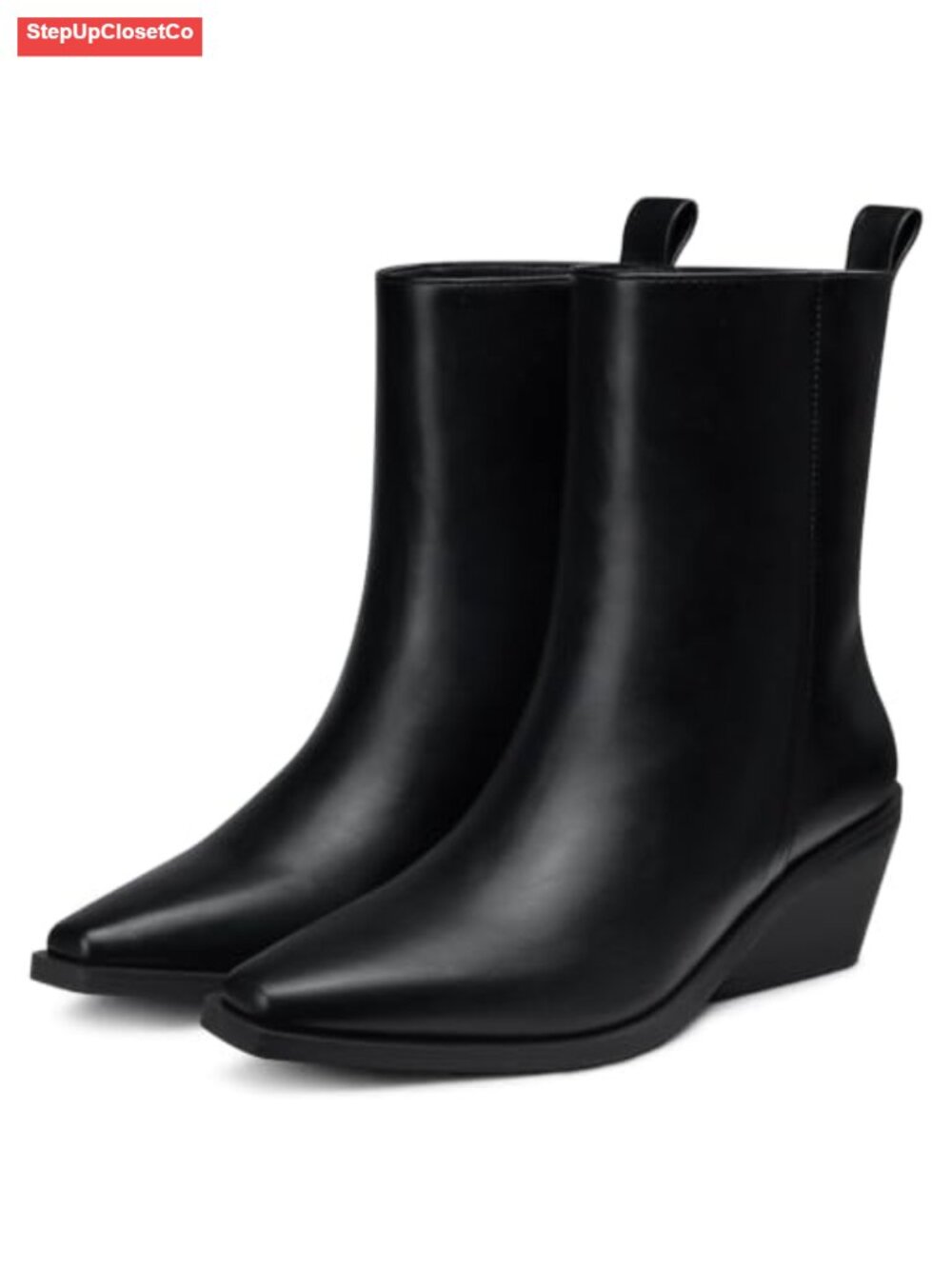 Pointed Toe Ankle Booties Low Heel Comfort